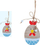 Dekorë varëse Pashke Hen Wood, 2D, 8 cm, blu