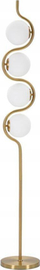 Lampë dyshemeje Mauro Ferretti Glamy, 165 cm, 4xE14 40W, ari me të bardhë