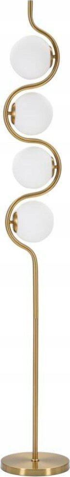 Lampë dyshemeje Mauro Ferretti Glamy, 165 cm, 4xE14 40W, ari me të bardhë