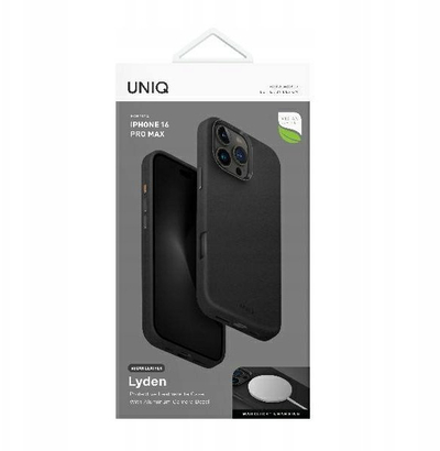 Mаска за телефон Uniq Lyden за iPhone 16 Pro Max, 6.9\", Magclick, црна