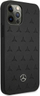 Futrollë Mercedes-Benz Leather Stars Backcase për iPhone 12 Pro Max, lëkurë, e zezë