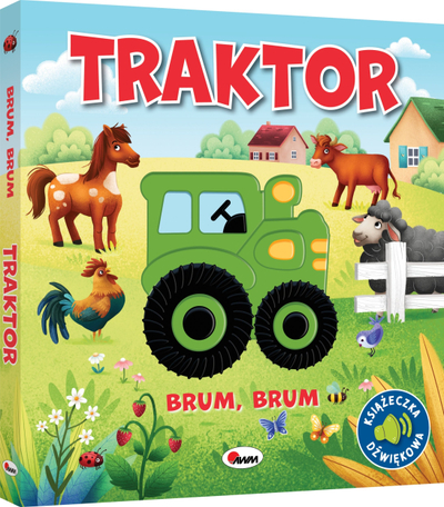 Libër edukativ AWM Brum Brum Traktor, karton i trashë, libër me tinguj, shumëngjyrësh