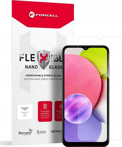 Xham mbrojtës Forcell Flexible Nano Glass, për Samsung Galaxy A03s, hibrid, transparent