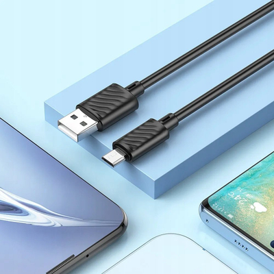 Kabllo karikimi Hoco X88, USB A në Micro USB, 1 m, 2.4A, e zezë