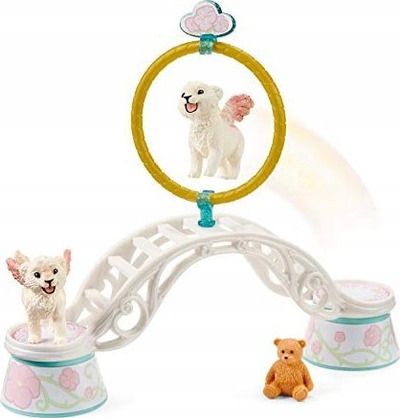 Set lodrash Schleich Bayala Winged Baby Lion Training, figura luani me krahë, për kalamaj 5+