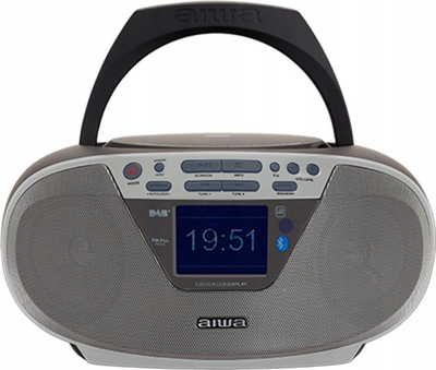 Boombox Aiwa BBTU-500DAB/SL, CD USB Bluetooth, radio DAB+/FM, gri