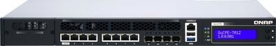 Pajisje virtualizimi rrjeti QNAP QuCPE-7012, Intel Xeon D, 1U rack, e zezë
