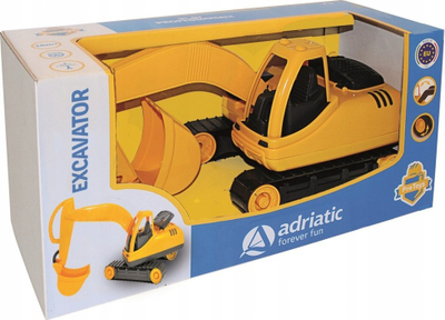 Lodër eskavator Adriatic Digger, 55cm, plastikë, i verdhë