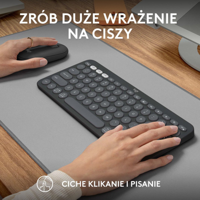 Set tastierë dhe mi Logitech Pebble 2 Combo, pa tela, Bluetooth, bejxhi