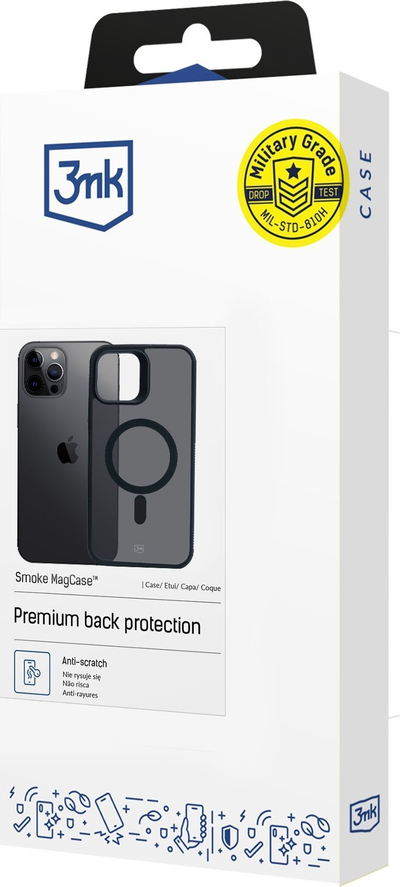Mbulesë telefoni 3MK Smoke MagCase për iPhone 12 Pro Max 6.7\", ngjyrë tymi