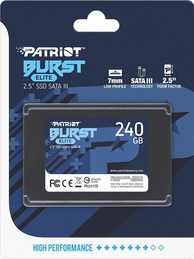 SSD диск Patriot Burst Elite, 240GB, 2.5" SATA III