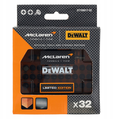 Set bitash vidhosjeje Dewalt McLaren F1 FLEXTORQ, 32 copë, me mbajtës magnetik