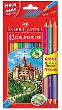 Set lapsash ngjyrues Faber-Castell 110312, 24 copa, 3 lapsa dyngjyrësh, me mprehëse