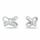 Vathë për femra Brilio Silver Bows EA1206W, të argjendtë