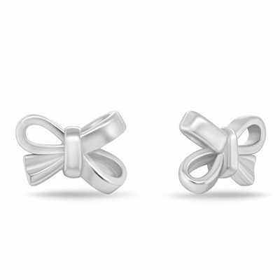 Vathë për femra Brilio Silver Bows EA1206W, të argjendtë