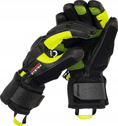 Doreza ski LEKI Griffin Pro 3D për burra, Trigger 3D, të zeza me të verdhë