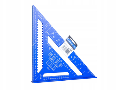 Shabllon trekëndësh marangozësh Geko G29071, 300 x 300 x 430 mm, metal 4 mm, blu