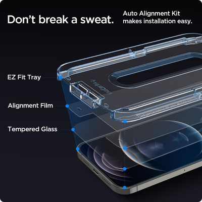 Xham mbrojtës Spigen Glass.Tr Ez Fit 2-Pack, për iPhone 12 /iPhone 12 Pro
