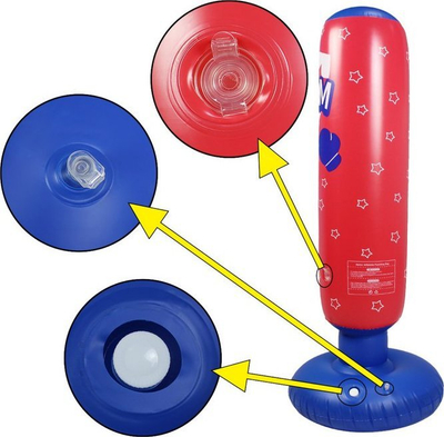 Thes boksi i fryshëm Leantoys, 125cm, për kalamoj, i kuq e blu