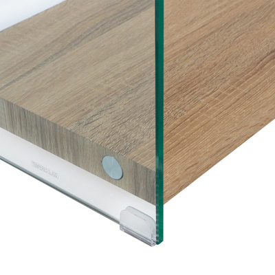 Raft për libra xhami-MDF 76×30×165 cm (HM8092)