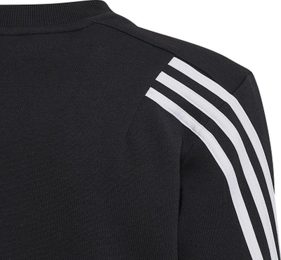 Блуза за деца Адидас Future Icons 3 Stripes, со долги ракави, црна