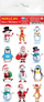 Stikera vetëngjitës Publishing As Winter With Santa Claus, set 12 copë, me tema dimri dhe Babagjyshin e Vitit të Ri, shumëngjyrëshe