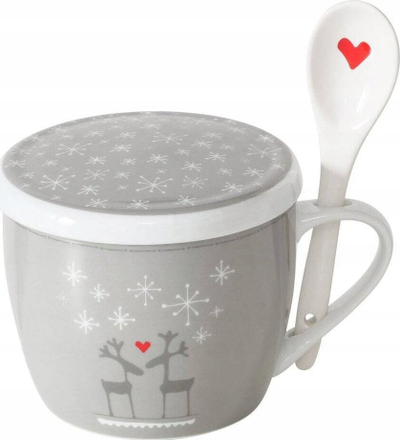 Filxhan Boltze Christmas LOVELIES, 600ml, me kapak edhe lugë, gri