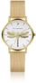 Orë dore për femra Emily Westwood Matt White Mesh Watch Classic Dragonfly EGG-3418, e artë