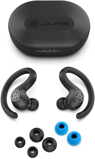 Dëgjuese JLab JBuds Air Sport True Wireless, të zeza