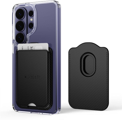 Mbajtës kartash magnetik Tech-Protect CH02 MagWallet, MagSafe, universal, carbon i zi