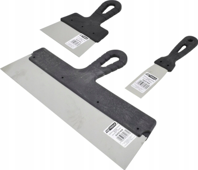 Shpata gletuese AWTools AWTOOLS, çelik inox, 450mm, dorezë plastike, e zezë