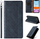 Kartë mbrojtëse Hurtel Magnet Strap për iPhone 13, tip libër, me mbajtëse kartash, blu e errët