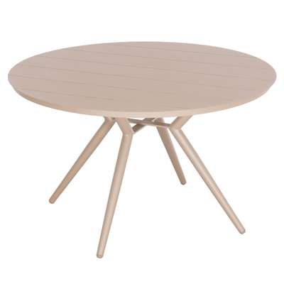 Tavolinë kopshti HomeMarkt Higer HM6290.04, alumini, Ø126x74cm, cappuccino