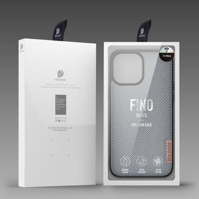 Këllëf telefoni Dux Ducis Fino për iPhone 13 Mini, najlon, që s’e ha kollaj goditja, gri
