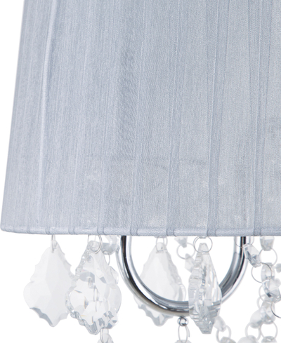 Luster Beliani Evans, 3 llampa, kristale akril, gri e hapur