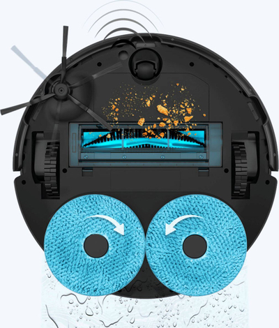 Robot fshesë Cecotec Conga 11090 Spin Revolution Home and Wash, 4000 Pa, bateri 3200 mAh, i zi