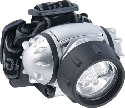 Dritë koke LED Grundig, 7 LED, me bateri, argjend e zezë