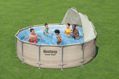 Tendë pishine Bestway 58681, për pishina 3.05 - 5.49 m, për hije e mbrojtje nga dielli UPF 40+, ngjyrë bezhë