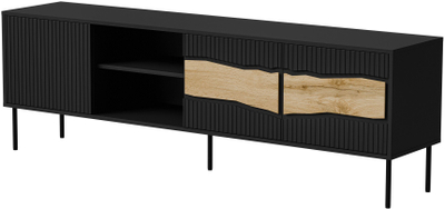 Komodë TV Bed INSERTO 400211, 190 cm, me raft, e zezë