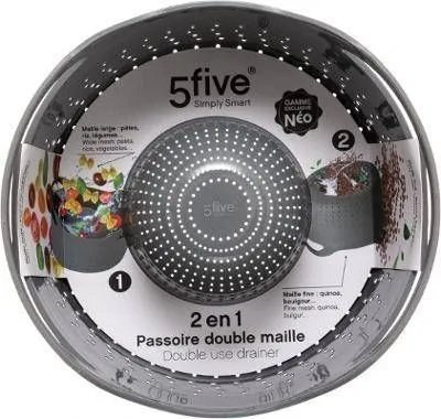 Kullonjëse e dyfishtë 5five, polipropilen, 25.5 x 15 cm, gri
