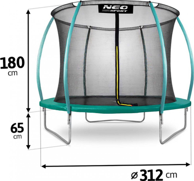 Trampolinë kopshti Neo Sport, 180 x 312 cm, e gjelbër