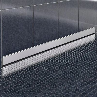 Kanal linear muri Inoxstyle Wall Linear Drain Side 80 cm, çelik inoks AISI 304, grilë dyshe, ngjyrë argjendtë