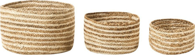 Set shportash Beliani Kahu, 3 copë, jute natyrale, ngjyrë natyrale