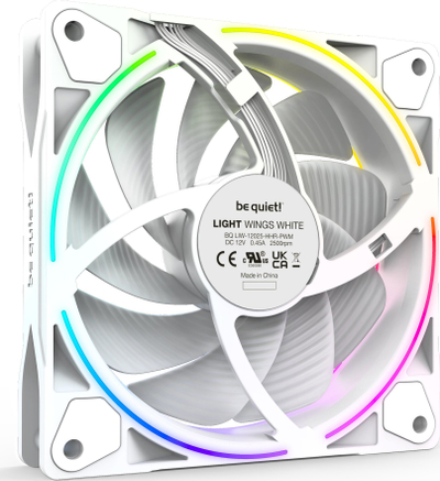 Ventilator PC be quiet Light Wings BL101, 120mm PWM high speed, ARGB, paketë me 3 copë, i bardhë