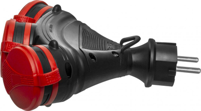 Ndarës prizash trefish AWTOOLS Extreme, IP54, 16A 4000W, i kuq e zi