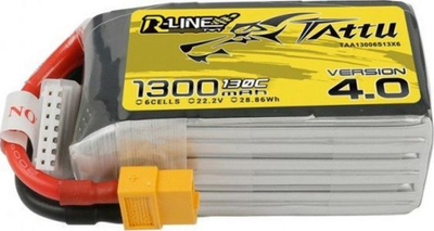 Tattu R-Line 4.0 1300mAh 22.2V 130C 6S1P LiPo Батерија