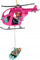 Set lodrash Mega Creative Nini Love, helikopter shpëtimi me kukulla 15cm, rozë