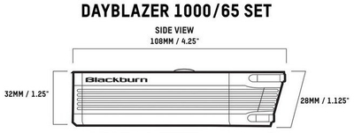 Dritë për biçikletë Blackburn Dayblazer 1000, 1000 lumens, IP67, e zezë