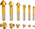 Set freza prerëse GEKO G38520, 6 copë, 45 63mm