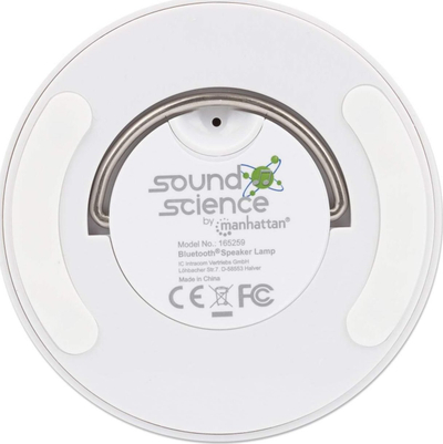Altoparlant Bluetooth Sound Science LED, me drita shumëngjyrëshe, portë 3.5mm, i bardhë